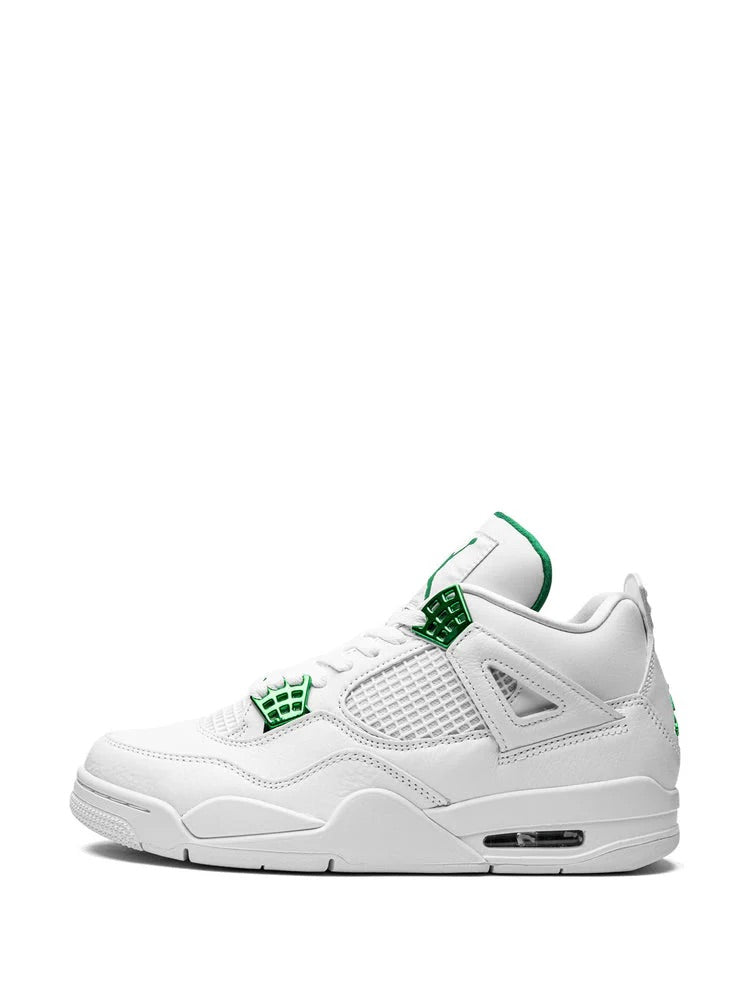 AIR JORDAN 4 RETRO SNEAKERS 'WHITE METALLIC GREEN'