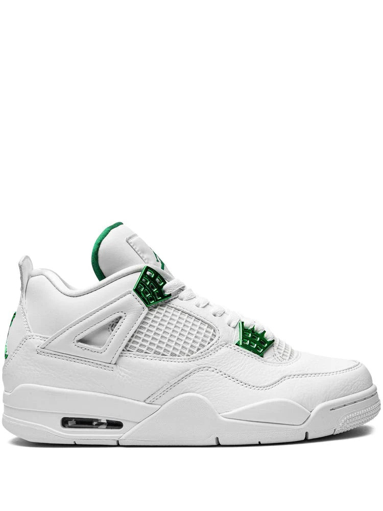 AIR JORDAN 4 RETRO SNEAKERS 'WHITE METALLIC GREEN'