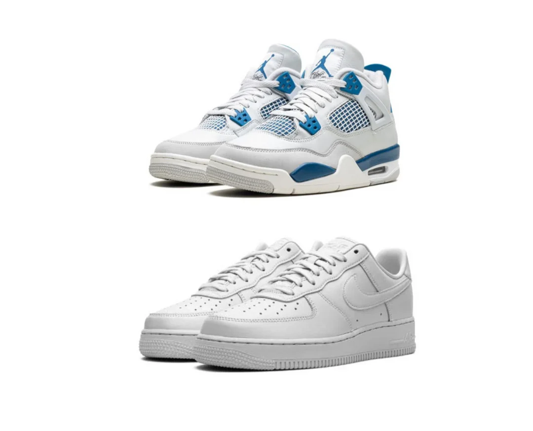 AIR JORDAN 4 “MILITARY BLUE” X AIRFORCE 1