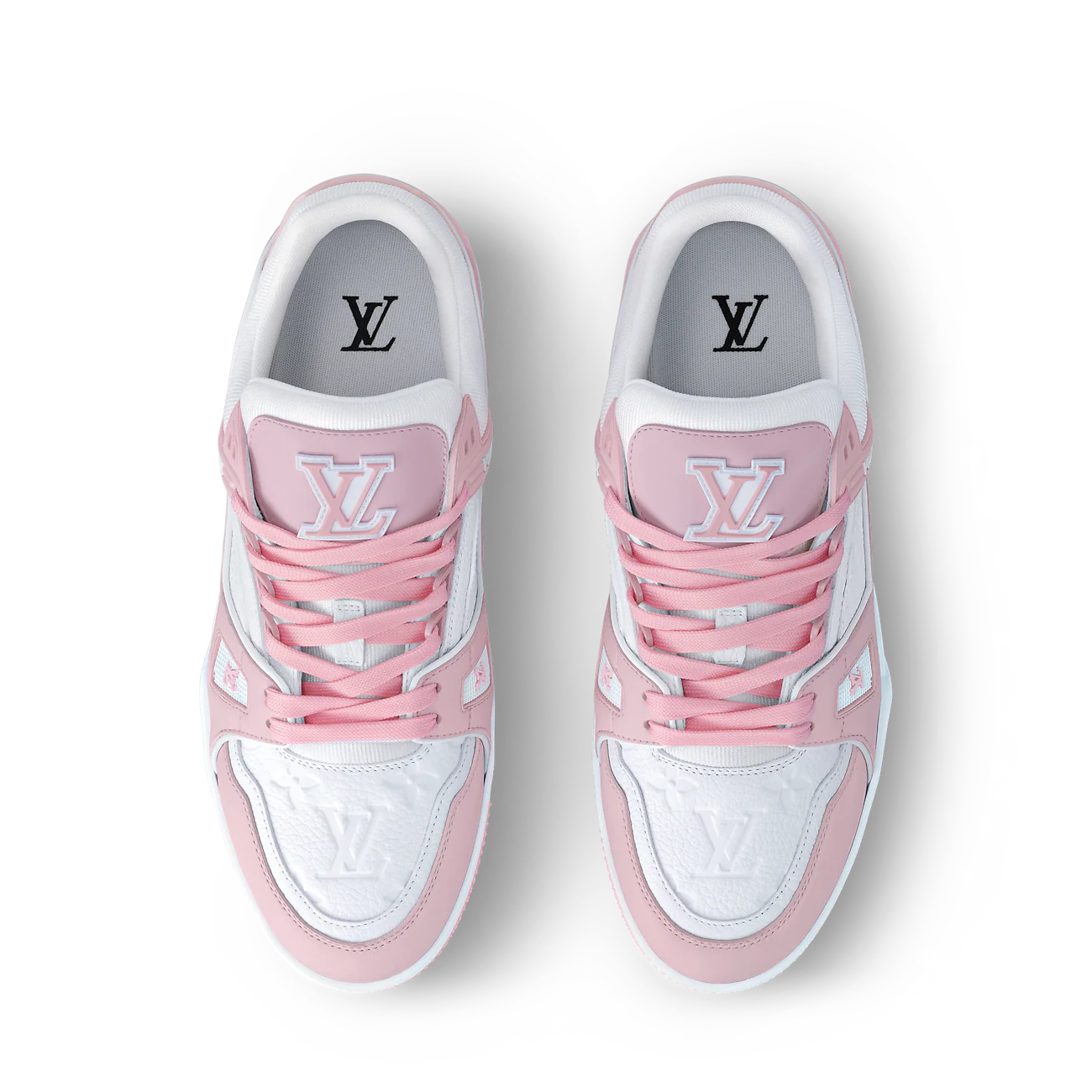 LOUIS VUITTON LV TRAINER WHITE PINK FULLY BOXED