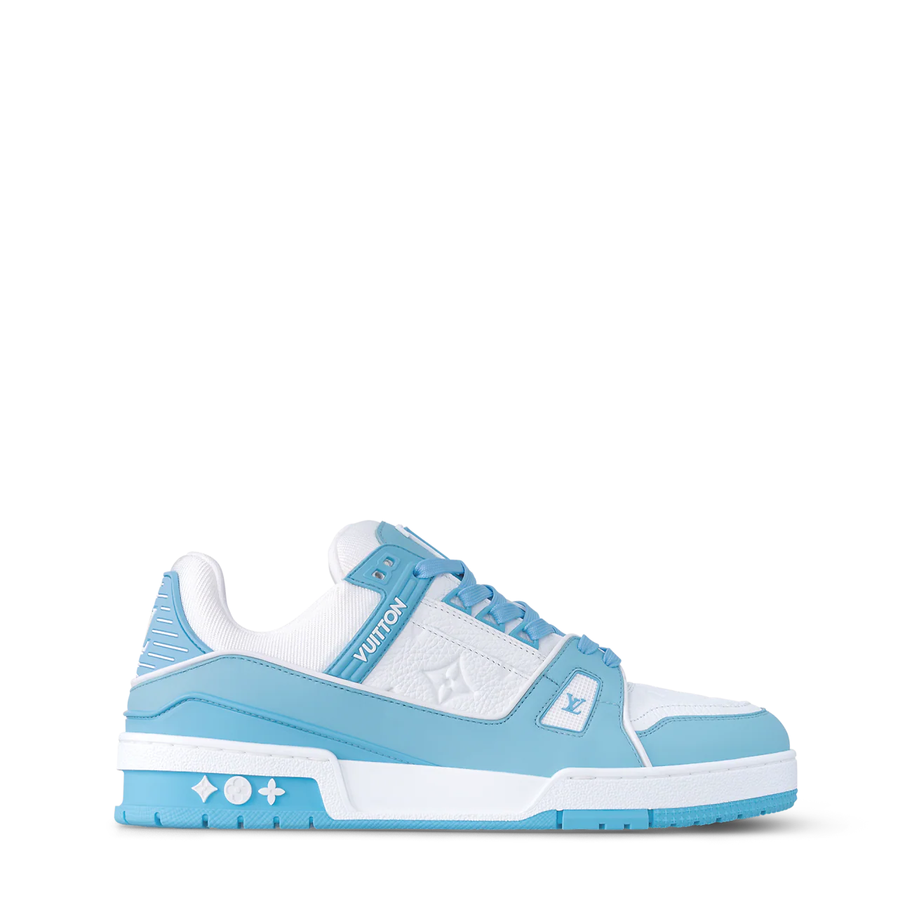 LOUIS VUITTON LV TRAINER WHITE BLUE FULLY BOXED