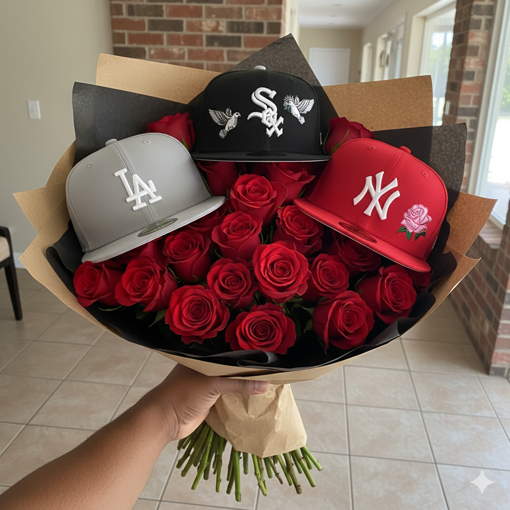 3x FITTED CAP + BOUQUET